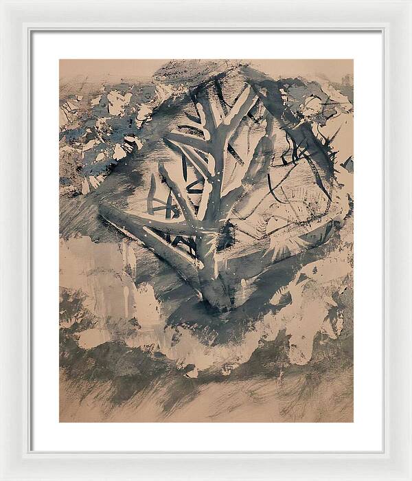 Sunrise through the trees - Framed Print