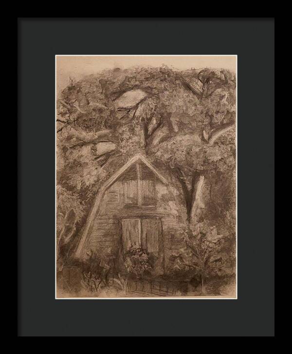 Barn and Garden - Framed Print