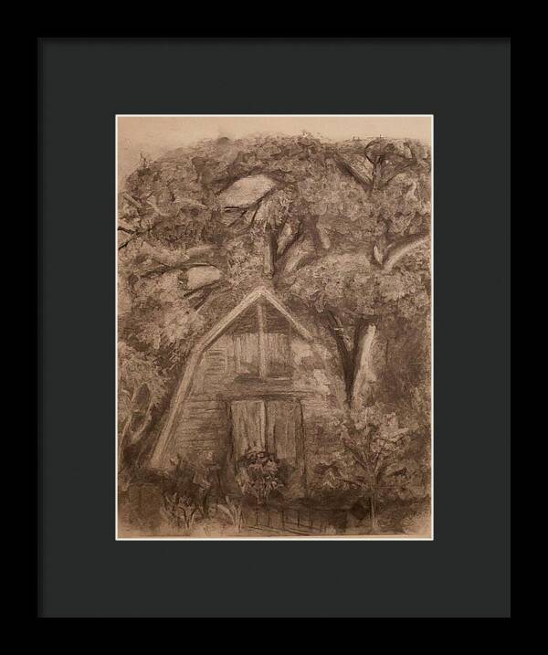 Barn and Garden - Framed Print