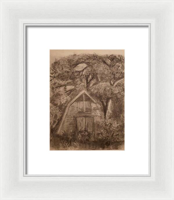 Barn and Garden - Framed Print