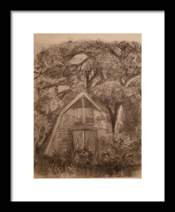 Barn and Garden - Framed Print