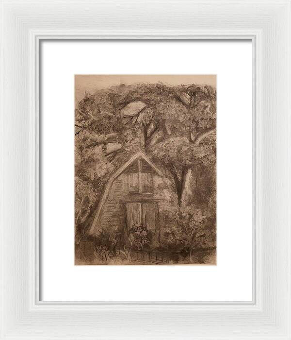 Barn and Garden - Framed Print