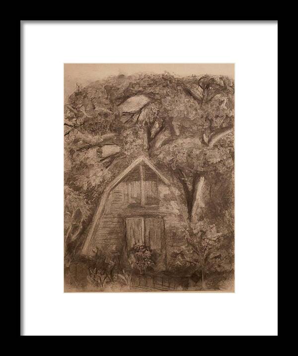 Barn and Garden - Framed Print