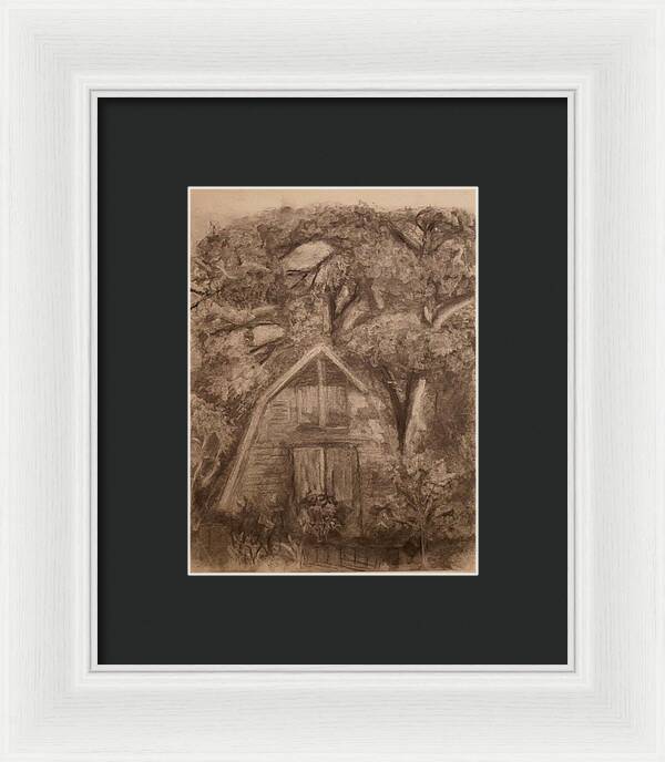 Barn and Garden - Framed Print