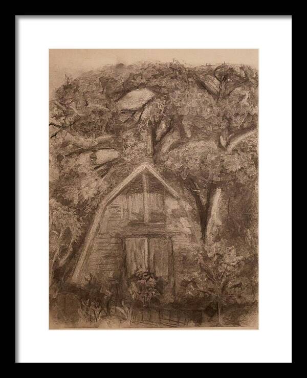 Barn and Garden - Framed Print