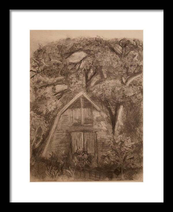 Barn and Garden - Framed Print