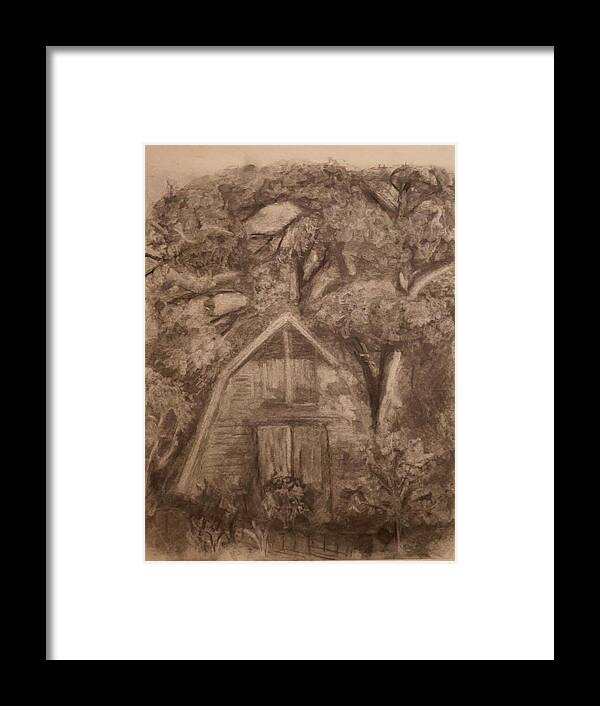 Barn and Garden - Framed Print