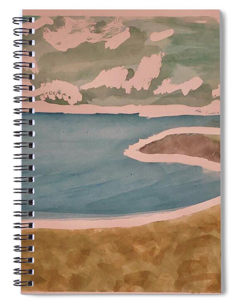 Waves off Betterton Beach - Spiral Notebook